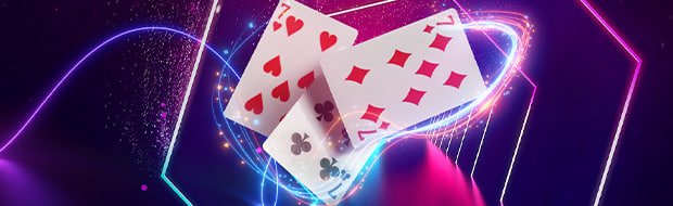 Baccarat card dealt by professional croupier